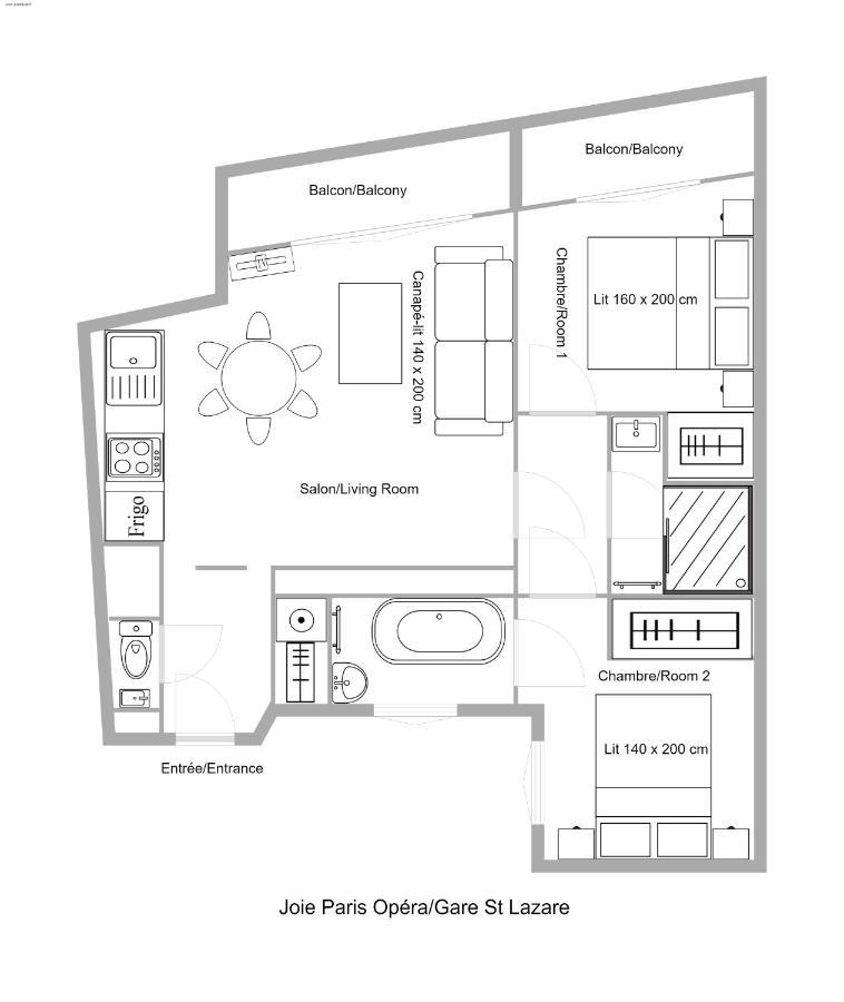 Apartmán Joie Paris Opera - Gare St Lazare Exteriér fotografie